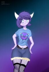 clothed demon demon_girl e-trax easy_demon female geometry_dash tagme