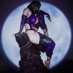 1girls 3d animated athletic athletic_female big_breasts black_hair breasts busty cleavage curvaceous curves curvy curvy_figure dark_hair edenian female female_only fit fit_female hair hips hourglass_figure huge_breasts humanoid hybrid kunoichi large_breasts legs light-skinned_female light_skin medium_hair midway mileena mileena_(mk9) monster monster_girl mortal_kombat mortal_kombat_(2011) mp4 netherrealm_studios ninja no_sound outworld outworlder pearforceone solo stomach straight tarkatan thick_legs thick_thighs thighs toned toned_female turntable_(animation) video video_games voluptuous weapon wide_hips yellow_eyes