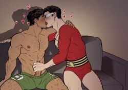 big_bulge boner bulge dc erect_penis erection gay gay_sex green_lantern handjob handjob_while_kissing hard_on huge_bulge jerking jerking_off jerkingoff kyle_rayner male male_only melonnabab men_kissing muscles muscular muscular_male patrick_o'brian plastic_man superhero