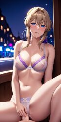 1girls ai_generated cum night spread_legs stable_diffusion street vaginal_penetration violet_evergarden violet_evergarden_(character)