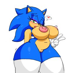 2d after_transformation big_breasts bimbofication bimbofied curvaceous curvy fan_edit rule_63 sega sonic_(series) sonic_the_hedgehog sonic_the_hedgehog_(series) sonique_the_hedgehog thick_thighs thighhighs voluptuous