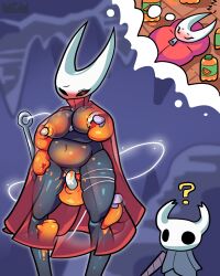 ? big_belly bloated bloated_belly bloated_stomach bugs dream dreaming high_res hollow_knight hornet_(hollow_knight) insects nipple_penetration orange_juice protagonist_(hollow_knight) sex_under_clothes stomach_inflation tmogumi under_clothes vaginal_penetration wet_dream