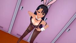 1girls 3d black_hair blush breasts brown_eyes bunny_ears bunnysuit clothed clothing disibmandy female female_focus female_only hayase_nagatoro hi_res highres long_hair looking_at_viewer please_don't_bully_me,_nagatoro pose revealing_clothes simple_background small_breasts smile solo tan tan-skinned_female tan_body tan_skin tanned tanned_female