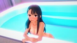 1girls 3d areolae ass black_hair blush breasts brown_eyes disibmandy female female_focus female_only hayase_nagatoro hi_res highres long_hair looking_at_viewer nipples nude please_don't_bully_me,_nagatoro simple_background small_breasts smile solo tan tan-skinned_female tan_body tan_skin tanline tanned tanned_female