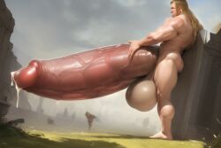 abs ai_generated balls biceps hyper hyper_balls hyper_genitalia hyper_penis hyper_testicles male male_focus male_only muscles muscular muscular_arms muscular_ass muscular_back muscular_legs muscular_male muscular_thighs nai_diffusion nipples original pecs penis stable_diffusion testicles veins veiny_penis