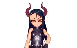 1girls 3d black_hair breasts brown_eyes clothed clothing demon_girl demon_horns female female_focus female_only glasses hayase_nagatoro hi_res highres long_hair looking_at_viewer please_don't_bully_me,_nagatoro revealing_clothes ripherkk simple_background small_breasts smile solo tan tan-skinned_female tan_body tan_skin tanned tanned_female white_background