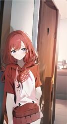 ai_generated ayala(coon) coon8384 red_hair red_jacket red_skirt school_uniform schoolgirl