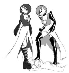 boots caption celera_prime femdom gardevoir goth goth_girl heel_boots humanoid nintendo platform_boots platform_footwear platform_heels pokémon_(species) pokemon pokemon_(species) stepped_on thigh_boots thighhigh_boots trample trampling