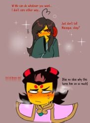 1boy 1girls blush comic comic_page dialogue lego lego_monkie_kid monkie_kid ne_zha_(lego_monkie_kid) nika_(rainingfield) oc rainingfield tagme