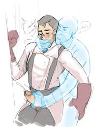 2boys 2d handjob human human_male human_only male male_only medic_(team_fortress_2) spy_(team_fortress_2) syberfox team_fortress_2 yaoi