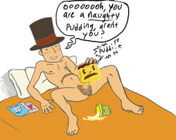 catsketch food giga_pudding hershel_layton inanimate male male_only meme professor_layton pudding puddis_pudding tagme