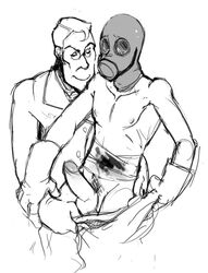 2boys 2d human human_male human_only male male_only medic medic_(team_fortress_2) pyro pyro_(team_fortress_2) syberfox team_fortress_2 yaoi