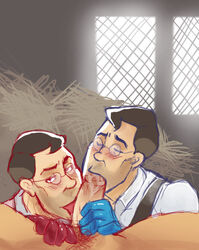 2d 3boys human human_male human_only male male_only medic medic_(team_fortress_2) oral pov syberfox team_fortress_2 yaoi