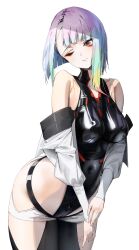 1girls big_ass big_breasts cd_projekt_red cyberpunk:_edgerunners cyberpunk_2077 digital_media_(artwork) female female_only latex light-skinned_female lucyna_kushinada poharo studio_trigger tight_clothing