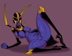 1girls 4_eyes areolae ass biting_lip blackarachnia breasts decepticon female helmet markaccino2 mask masturbation multi_eye pussy robot simple_background solo_female spider thighs transformers transformers_animated