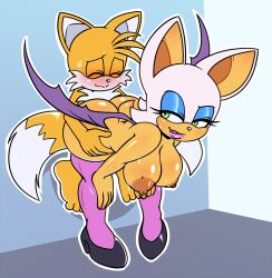 age_difference anthro bat big_breasts breasts canid canine duo female fox hyoumaru interspecies male male/female mammal miles_prower nipples nude rouge_the_bat sega sex sonic_(series) sonic_the_hedgehog_(series) tails tails_the_fox