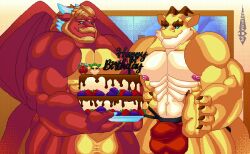 69_position anal anal_sex animal_humanoid animated anthro bara birthday blein bodily_fluids cake cowgirl_position cum cum_in_ass cum_inside dax_(dcr99) dessert digital_media_(artwork) dragon dragon_humanoid duo ejaculation fellatio food from_front_position genital_fluids genitals handjob humanoid kissing lying male male/male missionary_position morinetsu muscular muscular_anthro on_back on_bottom on_top oral penetration penile penis pixel_(artwork) pixel_animation rimming sex surprise