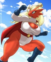 big_breasts blaziken breasts female jmf pokemon pokemon_(species) tagme