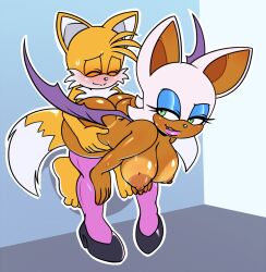 age_difference anthro bat big_breasts breasts canid canine duo female fox hyoumaru interspecies male male/female mammal miles_prower nipples nude rouge_the_bat sega sex sonic_(series) sonic_the_hedgehog_(series) tails tails_the_fox