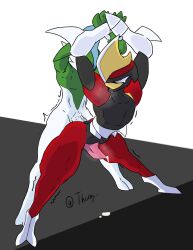 2boys anal anal_sex bisharp cum gallade leaning_against_wall male/male non-human pokémon_(species) pokemon pokemon_(species) standing