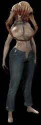 big_ass big_breasts big_butt big_hips blood claws feet female_headcrab half-life half-life:_alyx half-life_2 headcrab headcrab_zombie jeans lips pale-skinned_female pale_skin ripped_jeans source_filmmaker thick_thighs unzipped_pants zombie zombie_girl