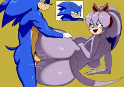 1boy 1girls anal anal_sex anthro anthro_on_anthro anthro_penetrating anthro_penetrating_anthro ass ass ass_focus bandicoot big_ass big_butt black_nose blue_body blue_fur blue_hair blue_skin blush breasts cherryfox73 eyelashes furry gloves green_eyes grin headgear headwear hedgehog huge_ass huge_butt male/female mammal marsupial naked narrowed_eyes nude open_mouth orange_eyes penetration penile penile_penetration penis penis_in_ass perci_the_bandicoot purple_body purple_fur purple_hair purple_skin sega sex sideboob simple_background sonic_(series) sonic_boom sonic_the_hedgehog sonic_the_hedgehog_(series) tail thick_ass thick_thighs two-tone_hair two_tone_body two_tone_fur video_games