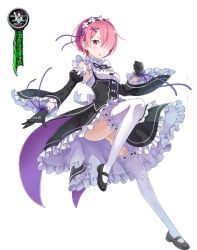 1girls ass dress female female_only hair_over_one_eye human maid maid_headdress maid_uniform pink_eyes pink_hair ram_(re:zero) re:zero_kara_hajimeru_isekai_seikatsu render short_hair x_hair_ornament