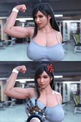 1boy 1boy1girl 1girls 3d anger_vein angry big_ass big_breasts breasts bust busty chest cloud_strife curvaceous curvy curvy_figure dark_hair digital_media_(artwork) female female_focus final_fantasy final_fantasy_vii final_fantasy_vii_rebirth final_fantasy_vii_remake go_on_feel_it_(meme) groping gym hips hourglass_figure huge_ass huge_breasts human large_ass large_breasts legs light-skinned_female light_skin male male/female mature mature_female meme milapone molestation muscular_female red_eyes square_enix straight thick thick_hips thick_legs thick_thighs thighs tifa_lockhart voluptuous waist wide_hips