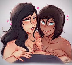 1boy 2021 2girls after_blowjob after_fellatio alternate_version_available asami_sato avatar_legends avatar_the_last_airbender bare_shoulders bedroom_eyes big_breasts bisexual bisexual_couple bisexual_female black_hair black_shirt blue_eyes blush bob_cut bottomless_male breasts brown_hair bust canon_couple chocolate_and_vanilla cleavage clothed clothed_male_nude_female clothing collaborative_fellatio collarbone couple couple_fellatio dark-skinned_female dark_skin double_fellatio erect_penis erection eye_contact eyeshadow faceless_male female female_focus ffm_threesome green_eyes grey_background group_sex half-closed_eyes hand_on_penis hand_on_stomach happy happy_sex heart highres human iahfy interracial kneeling korra light-skinned_female light-skinned_male light_skin lipstick long_hair looking_at_viewer looking_up love lucky_bastard lustful_gaze male male/female male_pov medium_penis multiple_females multiple_girls neltumo nickelodeon nonbender nude nude_female on_knees open_mouth oral oral_sex partially_clothed penis pov pov_blowjob pov_eye_contact precum precum_bubble precum_string saliva saliva_on_penis saliva_on_tongue saliva_string saliva_trail sex sharing sharing_penis shirt short_hair side-by-side side_by_side simple_background sketch smile smooth_skin straight sweat teamwork the_avatar the_legend_of_korra threesome tomboy tongue tongue_out topless upper_teeth veiny_penis water_tribe