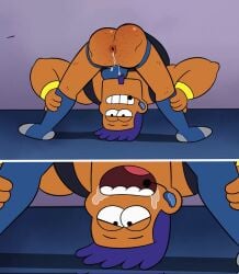 1boy ass asshole big_city_greens disney ear_piece gaping gaping_anus gay hand_on_hip jockstrap jockstrap_bulge joeemillery juan_pablo leaking_precum looking_at_viewer male_only precum_drip precum_in_mouth precum_trail presenting_anus presenting_hindquarters spanked_butt