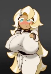 animated big_breasts blonde_female blonde_hair cookie_run cookie_run_kingdom fully_clothed gif light_cream_cookie long_hair nekosample solo_female tagme