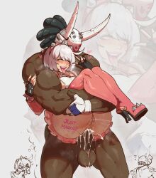 1boy 1female 1girls 1male absurd_res ahe_gao anal anal_orgasm anal_sex ass balls cum cum_in_ass dark-skinned_male dark_skin dominant_male elphelt_valentine excited female guilty_gear guilty_gear_strive high_heel_boots high_heels imagining interracial interracial_sex just_married light-skinned_female light_skin male married_couple nagoriyuki no_panties penis pool_tube_position pussy pussy_juice romantic romantic_couple sex size_difference skirt squirting squirting_from_anal thiccwithaq tongue_out uncensored v wholesome