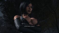 3d ada_wong areola areolae black_hair breasts capcom dbd dead_by_daylight exposed_breasts exposed_nipples female mod nipple_bulge nipples pale_skin pink_nipples resident_evil resident_evil_4 resident_evil_4_remake translucent