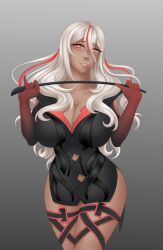 ai:_the_somnium_files ai:_the_somnium_files_-_nirvana_initiative alternate_version_available aveyart blush breasts cleavage holding_riding_crop huge_breasts large_breasts riding_crop solo tama_(ai:_the_somnium_files) thick_thighs thighs