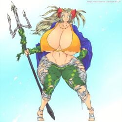 big_breasts breasts breasts_bigger_than_head cleavage hataraki_ari huge_breasts large_breasts massive_breasts tagme