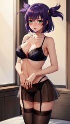 ai_generated everlasting_summer lena_(everlasting_summer) lingerie looking_at_viewer solo