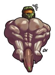 1boy big_penis cwaffle halo_(series) huge_breasts looking_at_viewer male_only master_chief veiny_penis