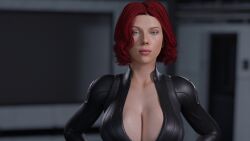 3d black_widow_(marvel) female marvel marvel_cinematic_universe natasha_romanoff redmoa scarlett_johansson solo