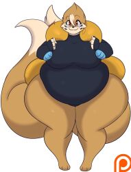 1girls anthro anthro_only bailey_(dewwydartz) big_breasts breasts breasts_bigger_than_head chubby chubby_female dewwydarts dewwydartz female floatzel fur furry furry_only huge_breasts huge_thighs pokémon_(species) pokemon pokemon_(species) thick_ass thighs wide_hips