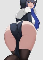 1girls ass ass big_ass big_breasts big_butt blue_eyes breasts female female_focus female_only kneeling light-skinned_female light_skin long_hair nun nun_outfit solo solo_female solo_focus thick_thighs thighs zeropengr