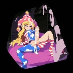 1:1 1futa 2d 30_seconds american_flag american_flag_legwear american_flag_shirt animated areolae arm_support balls ballsack bar_censor big_balls big_penis blonde_hair blush breasts censor_bar censored censored_penis climax clothed clothing clownpiece cock complex_fluid_animation continuous_ejaculation cum cum_drip cum_on_balls cum_on_body cum_on_breasts cum_on_clothes cum_on_face cum_on_hair cum_on_hand cum_on_screen cum_on_self cum_on_upper_body cum_on_viewer cumming cumshot dickgirl ejaculation erection excessive_cum fairy fairy_wings futa_only futanari futanari_masturbation gloves handjob hat heart-shaped_pupils horny huge_cock humanoid jester_cap large_penis light-skinned_futanari light_skin long_hair long_penis long_sleeves longer_than_30_seconds looking_pleasured masturbating masturbating_futa masturbation mostly_clothed mp4 namako_(takorin) nipples nipples_visible_through_clothing on_back open_mouth orange_eyes orgasm pants_down pantyhose penis penis_out pink_eyes pixel_art polka_dot_headwear shorter_than_one_minute sitting small_breasts solo solo_futa sound spread_legs takorin testicles tip_stimulation touhou twitch_lines used_tissue very_long_hair video video_games wings