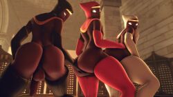 3boys 3d anal anal_fingering ass backsack balls big_ass femboy fingering gay journey_(game) male male_only penis rayhuma standing standing_sex thick_thighs thighhighs threesome traveler yaoi