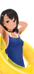 1girls 3d black_hair boo-chan breasts brown_eyes clothed clothing collar female female_focus female_only hayase_nagatoro hi_res highres long_hair looking_at_viewer please_don't_bully_me,_nagatoro pose revealing_clothes simple_background small_breasts solo swimsuit tan tan-skinned_female tan_body tan_skin tanline tanned tanned_female watermark