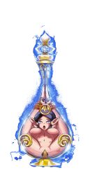 animated ankles_behind_head arms_up bondage bottled female glass_bottle hachimitsu-ink half-genie helpless shantae smooth_skin tagme trapped wayforward zap_trap zapple