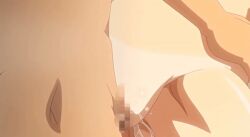 1boy 1girls grabbing_hips hips nude penis pussy pussy_juice shimizu_misako tanline thick_thighs thighs tsugou_no_yoi_sex_friend? vaginal_penetration