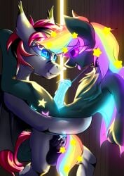 absurd_res anal anal_sex bat_pony bat_wings bodily_fluids collar cum cum_in_ass cum_inside cum_on_penis duo ejaculation equid equine friendship_is_magic genital_fluids genitals glowing glowing_eyes glowing_genitalia glowing_penis glowing_tongue hasbro hi_res horse ktk's_sky lance_(pony) male male/male mammal membrane_(anatomy) membranous_wings my_little_pony penetration penile penile_penetration penis penis_in_ass pony prism_star sex tongue wings