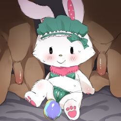 anthro anus duo female forced hi_res lagomorph leporid mammal mascot pawpads paws plushie rabbit rape rape_play rinrin_(pixiv) sanrio wish_me_mell