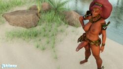 1futa 3d big_penis breath_of_the_wild casual_erection casual_nudity dark-skinned_futanari futa_only futanari huge_cock jbtrimar nude outside penis red_hair solo source_request tagme the_legend_of_zelda urbosa veiny_penis