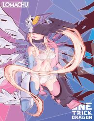 10_wings 1girls angel angel_wings blonde_hair braid demon demon_wings digimon digimon_(species) digimon_story digimon_story:_cyber_sleuth fangs female female_only half_angel half_demon long_hair mastemon ponytail sample solo very_long_hair wings