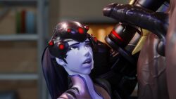 ass big_penis dark-skinned_male doomfist facial female overwatch overwatch_2 widowmaker